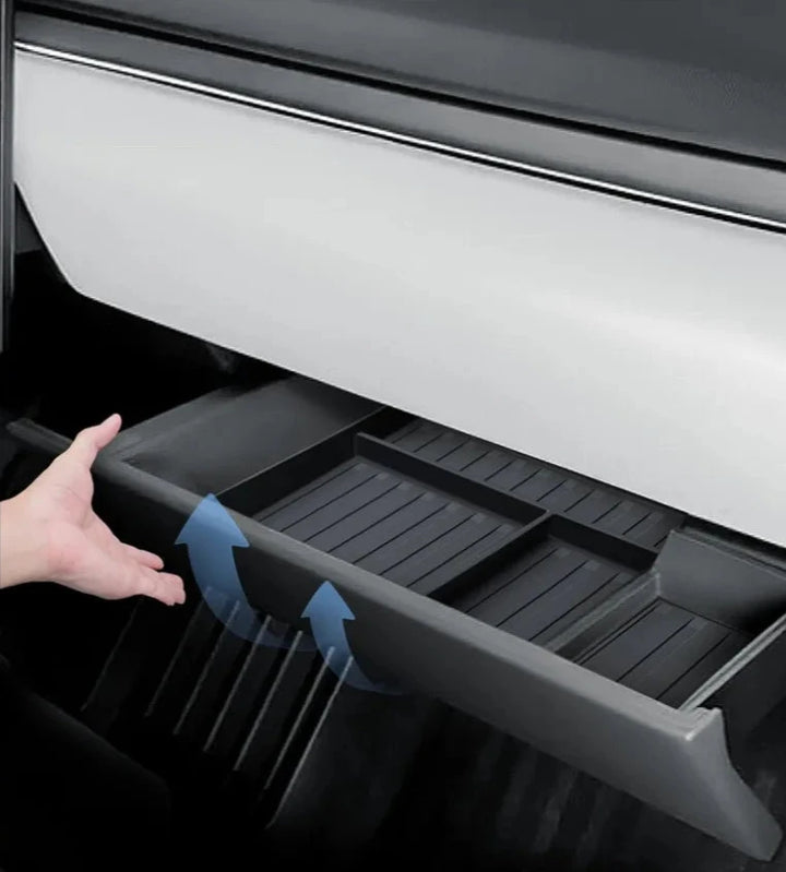 TPE Glove Box Storage Box for Tesla Cybertruck 2024 is available at Ludicrous EV.
