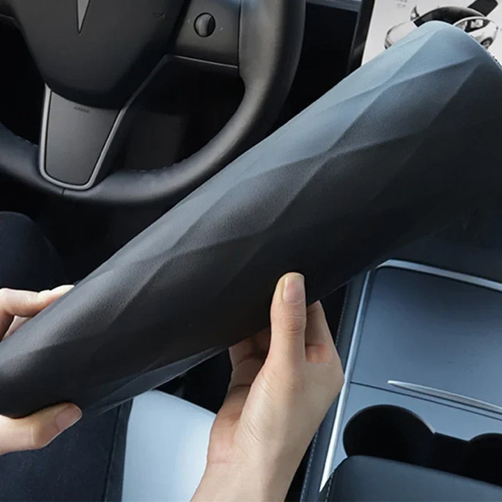 TPE Armrest Box Cover for Center Console – Protective Accessory for Tesla Model 3 Y which is available at Ludicrous EV.