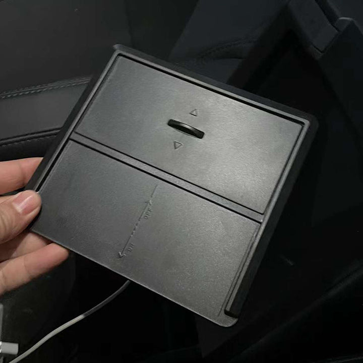 Hidden Storage Box Center Console Organizer Armrest Holder for Tesla Model 3 Highland 2024 is available at Ludicrous EV.