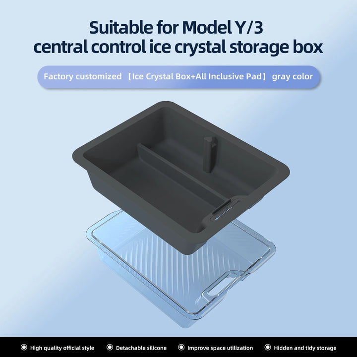 Central Control Armrest Storage Box for Tesla Model 3/Y 2023 is available at Ludicrous EV.