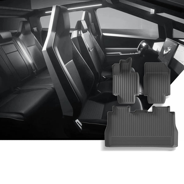 Waterproof & Non-Slip TPE Floor Mats For Tesla Cybertruck is available at Ludicrous EV.