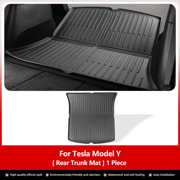 Rear Seat Backrest Protective Pad & Trunk Mat For Tesla Model Y 2021-2024 is available at Ludicrous EV.
