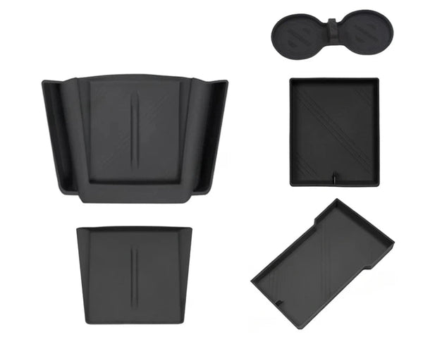 Ludicrous EV Central Control Storage Pad & Wireless Charging Mat for Tesla Model 3 & Model 3 Highland (2024+) – Armrest & Cup Holder Organizer