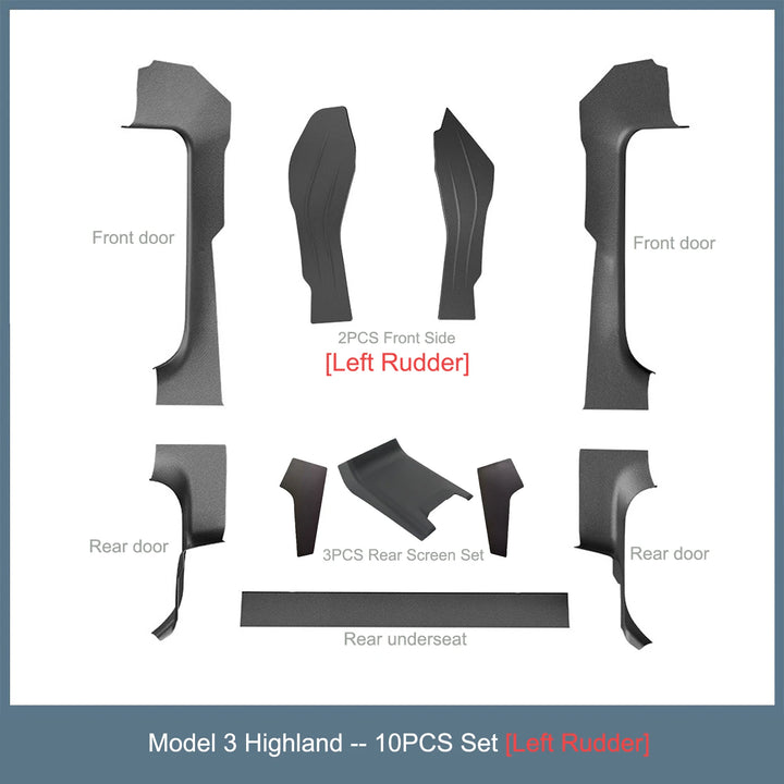 Front Rear Seat Slide Rails Protector Cover for Tesla Model Y 2021-2024 is available at Ludicrous EV.