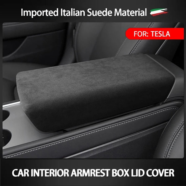 Center Console/Armrest Cover, For 2018+ Tesla Model 3/Model Y, Alcantara