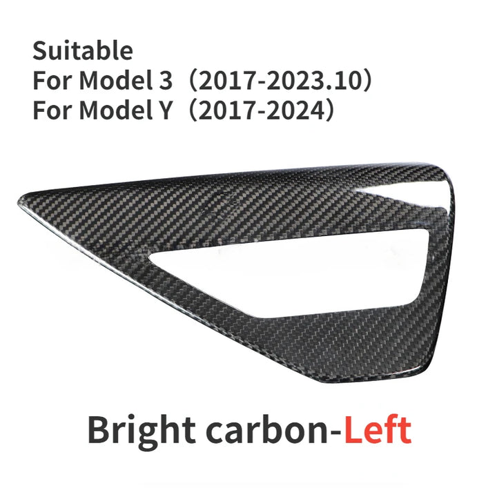 Real Carbon Fiber Charging Cover Shell for Tesla Model 3/Model Y/Model 3+ Highland 2024  is available at Ludicrous EV.