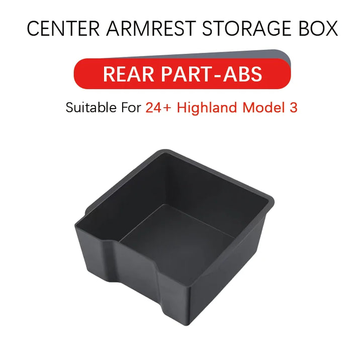 ABS Flock Center Console Organizer for Tesla Model 3/Y 2016-2024 is available at Ludicrous EV.