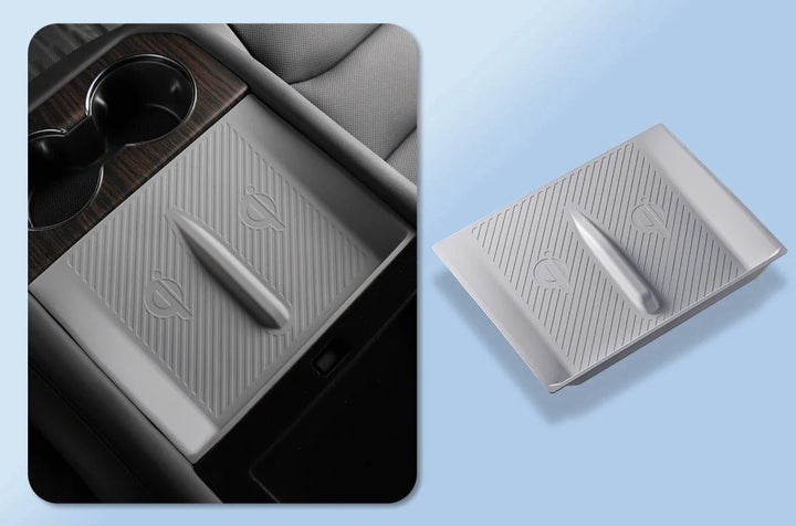 Wireless Charging Pad & Armrest Organizer For Tesla Model S/X 2024 is available at Ludicrous EV.