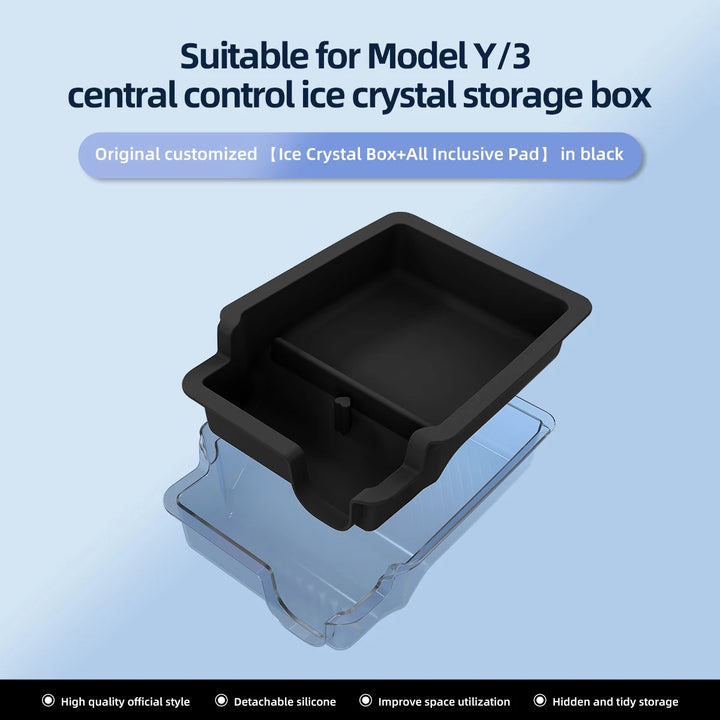 Central Control Armrest Storage Box for Tesla Model 3/Y 2023 is available at Ludicrous EV.