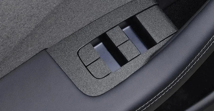 Carbon Fiber Door Window Button Sticker LHD for Tesla Model 3- 2024 Highland  is available at Ludicrous EV.
