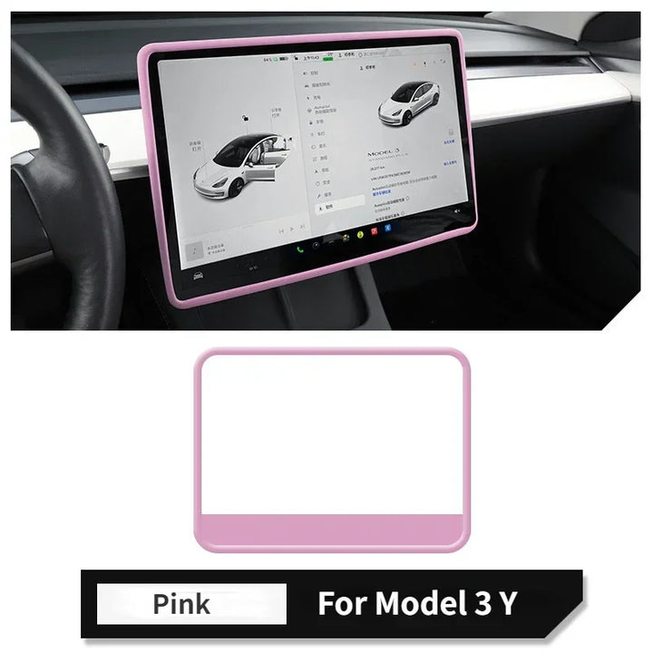 Silicone Frame / Central Control Display Protective Film for Tesla Model 3/Model Y (2023) is available at Ludicrous EV.
