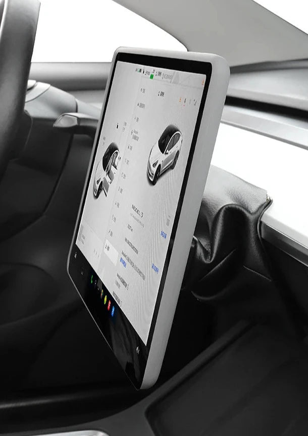 Silicone Frame / Central Control Display Protective Film for Tesla Model 3/Model Y (2023) is available at Ludicrous EV.
