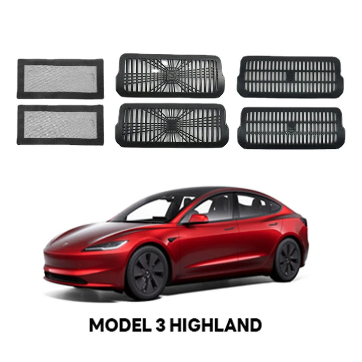 Under Seat Backseat Air Vent Protector Anti-blocking Cover for Tesla Model 3 Highland 2024 is available at Ludicrous EV.

