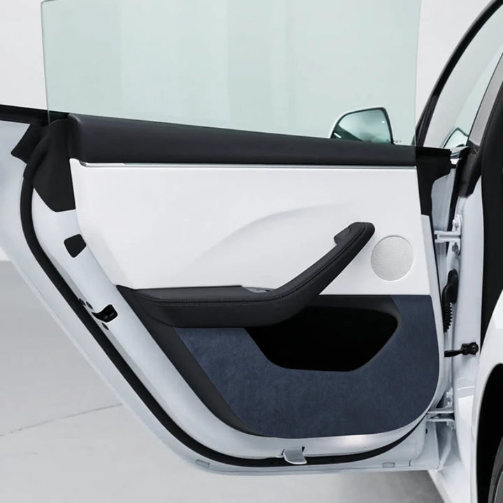 Protective Suede Anti-Kick Pad Stickers for Car Doors - Designed for Tesla Model 3 Highland 2024 is available at Ludicrous EV.