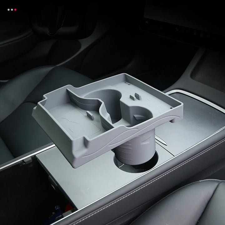 Card Slot Fixing Limiter/Organizer Storage Box for Tesla Model 3/Model Y (2023) is available at Ludicrous EV.
