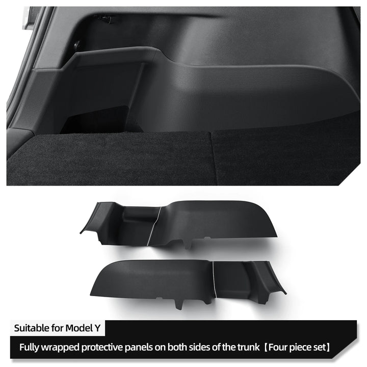 Rear Trunk Side Anti-Kick Pad Full Coverage Protection Kit For Tesla Model Y 2024 is available at Ludicrous EV.