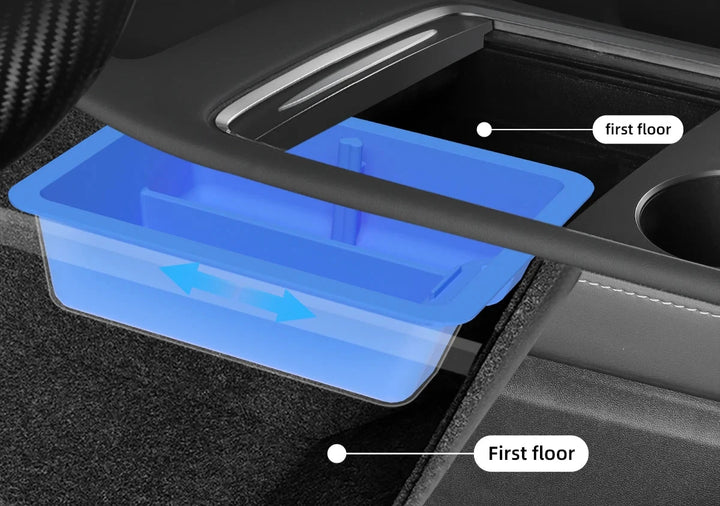 Central Control Armrest Storage Box for Tesla Model 3/Y 2023 is available at Ludicrous EV.