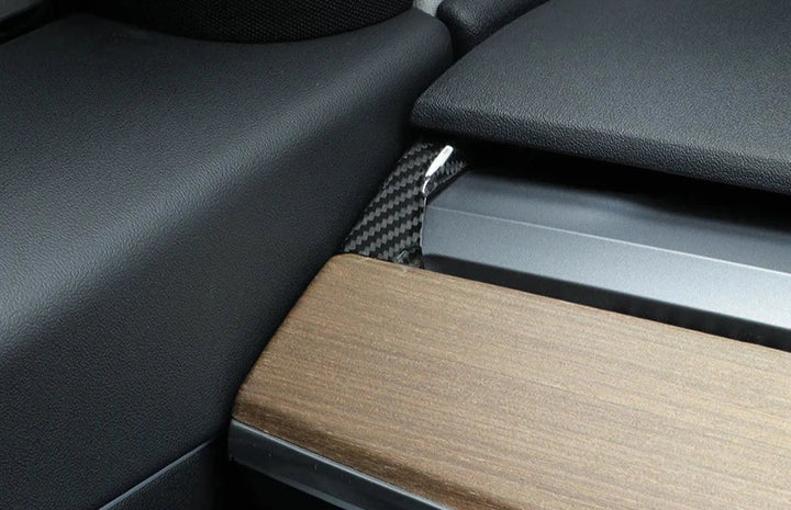 Dashboard Sticker Real Carbon Fiber Edge Trim Creative Dry Carbon Fiber Accessories for Tesla Model 3 Y 2023 is available at Ludicrous EV.