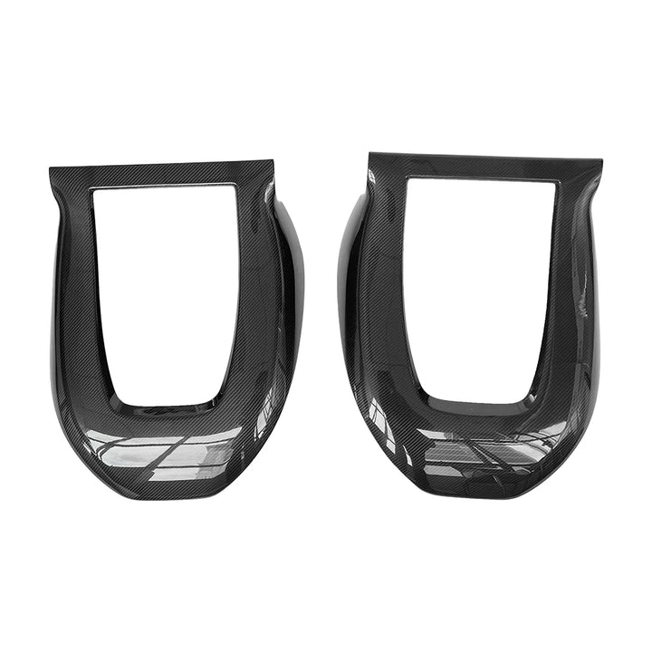 2pcs Dry Carbon Fiber Interior Seat Back Cover add on For Tesla Model 3 2017+ interior trim