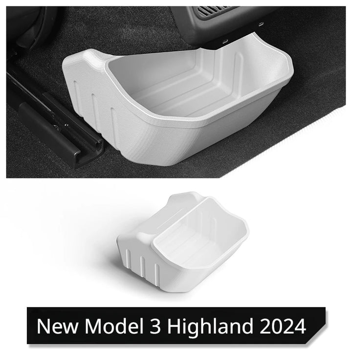 Silicone Rear Middle Storage Box Organizer for Tesla Model 3 Highland 2024 is available at Ludicrous EV.
