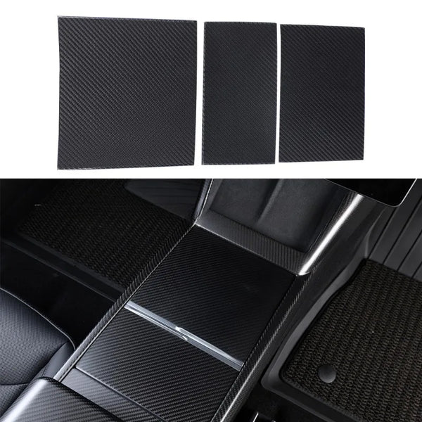 Central Control Panel for Tesla Model 3+ Real Dry Carbon Fiber 3K 240G Handmade Center Console Stickers New Model3 Highland 2024