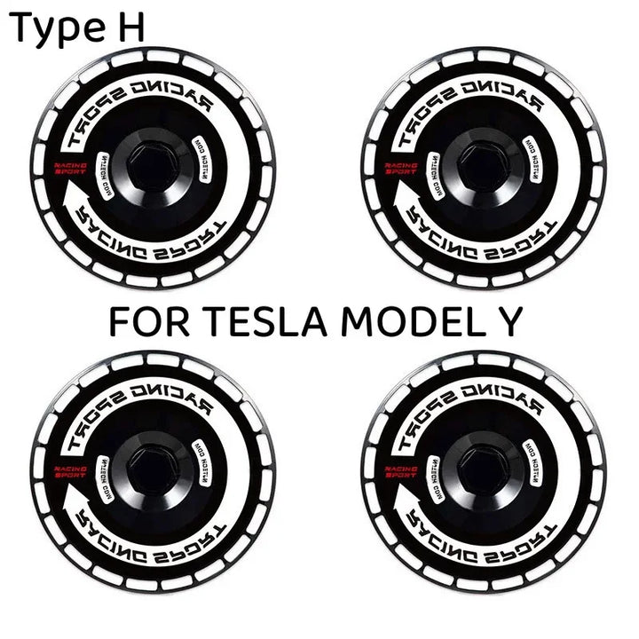 4PCS 19-Inch High-Performance Wheel Hubcaps, Full Rim Covers for Tesla Model Y 2019-2023 is available at Ludicrous EV.