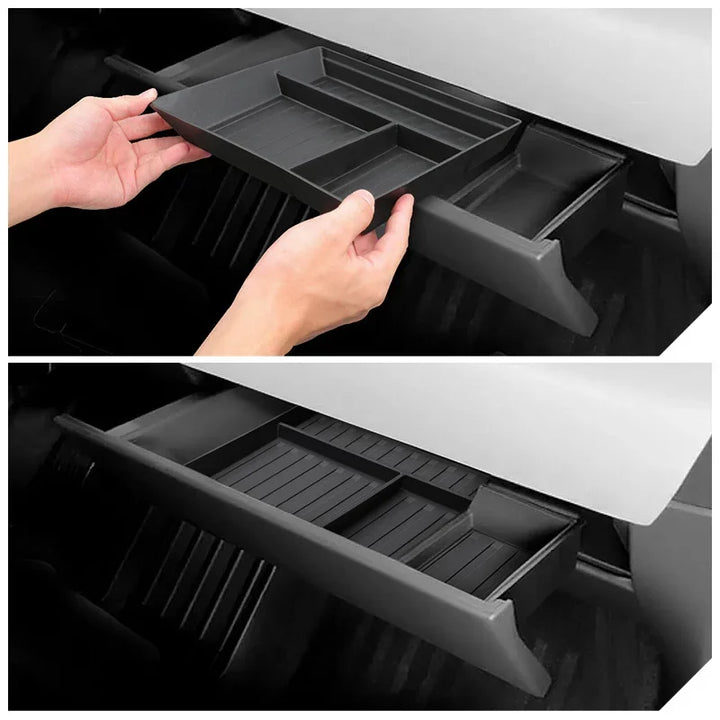 TPE Glove Box Storage Box for Tesla Cybertruck 2024 is available at Ludicrous EV.
