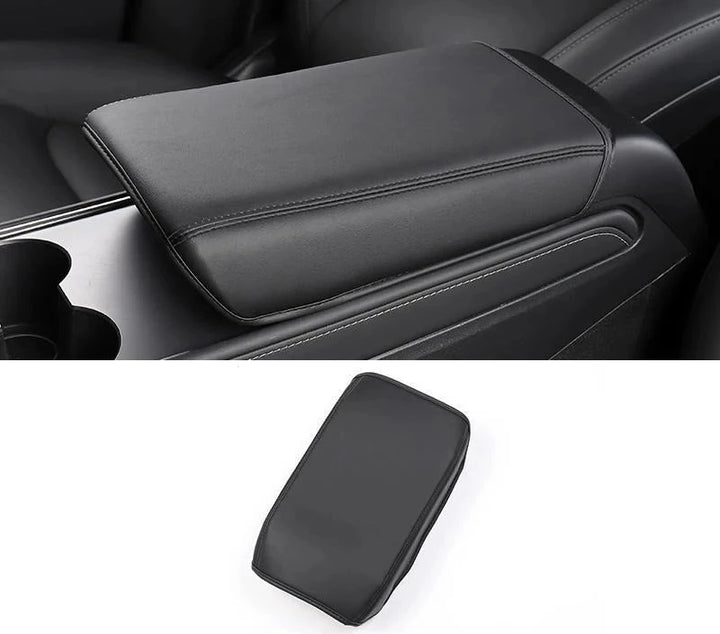 Napa Leather Armrest Cover for Tesla Model 3 Highland is available at Ludicrous EV.
