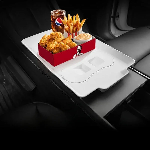 Central Control Dining Tray for Tesla Model 3 Y Car Mounted Small Table Board Food Drink Holder Car Interior Accessories 2021-23