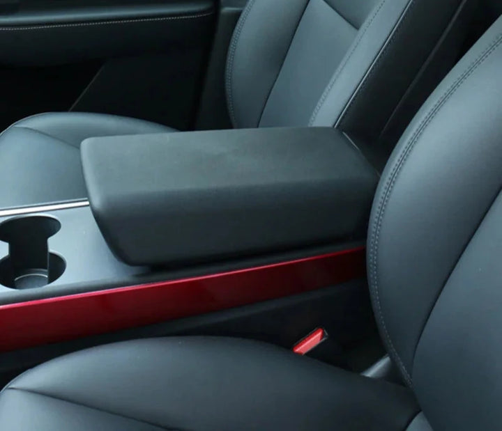 Armrest Box Cover, TPE/Leather - Central Protector for Tesla Model 3 Highland 2024 which is available at Ludicrous EV.