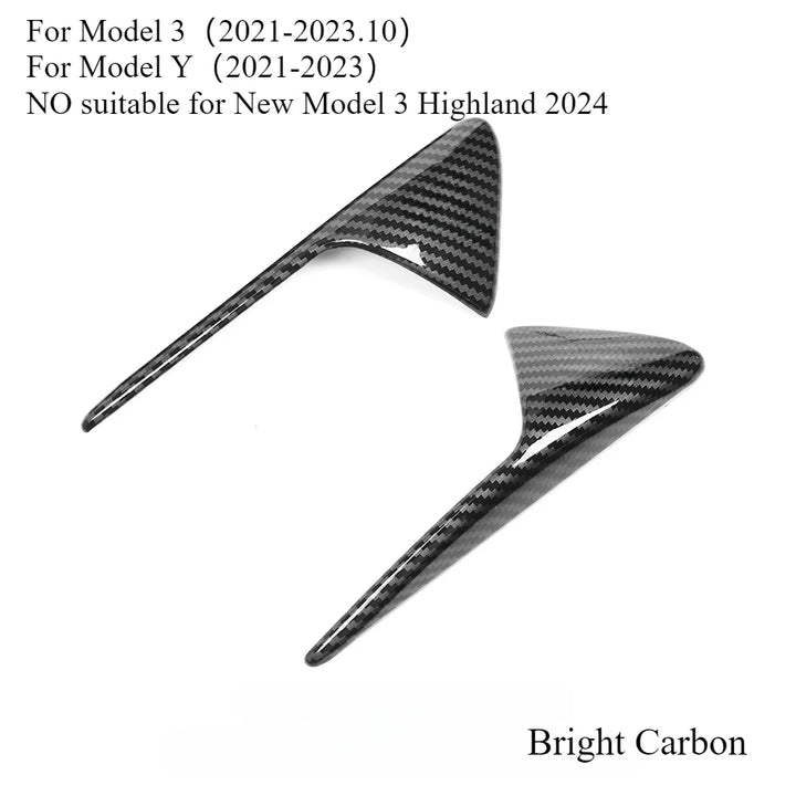 Carbon Fiber Side Camera Protection Covers for Tesla Model 3/Model Y 2023 is available at Ludicrous EV.
