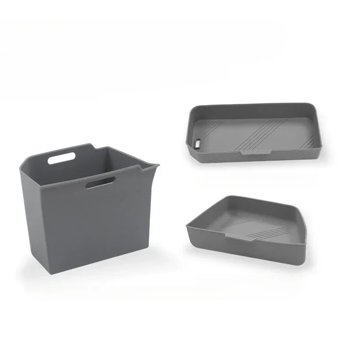 3Pcs Set Silicone Trunk Side Storage Partition for Tesla Model X (2023) is available at Ludicrous EV.