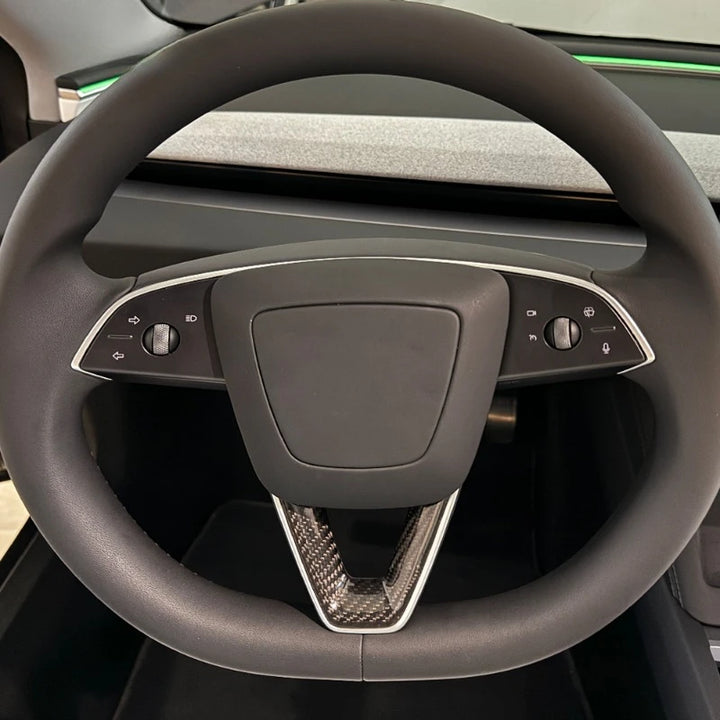 Steering Wheel U-shaped Protective Cover for Tesla Model 3+ Highland is available at Ludicrous EV.