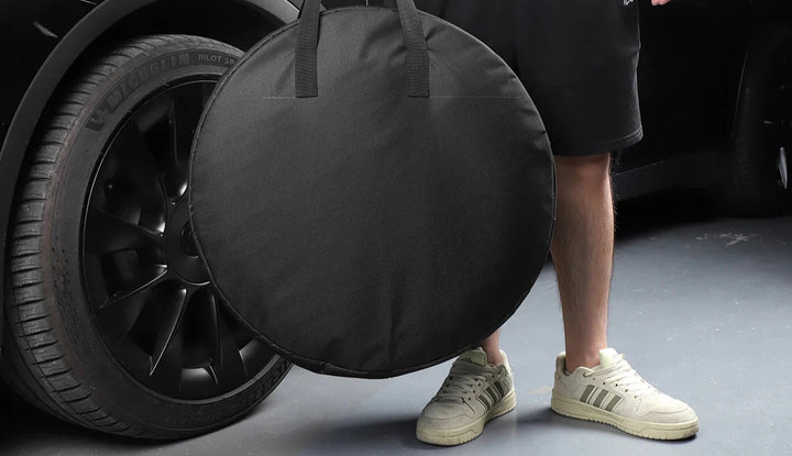 Oxford Cloth Hubcap Storage Bag for Tesla Model 3/Y 2024 is available at Ludicrous EV.
