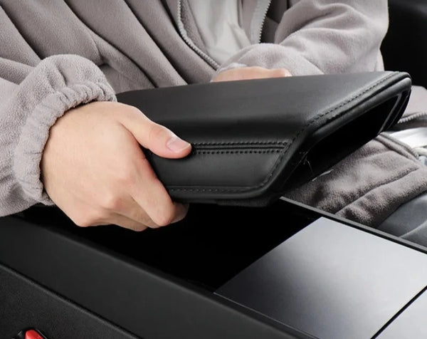 Protective Armrest Box Cover - Central Control Pad Accessory for 2024 Tesla Model 3 Highland is available at Ludicrous EV.