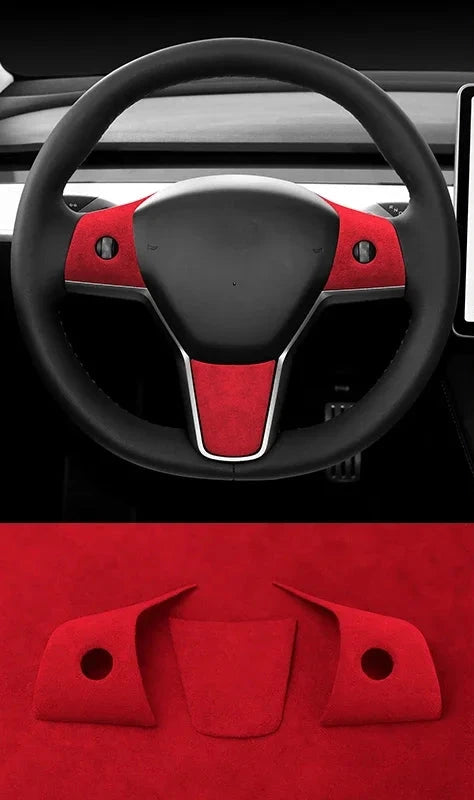 Steering Wheel Cover Sticker & Panel Trim Frame For Tesla Model 3/Y is available at Ludicrous EV.
