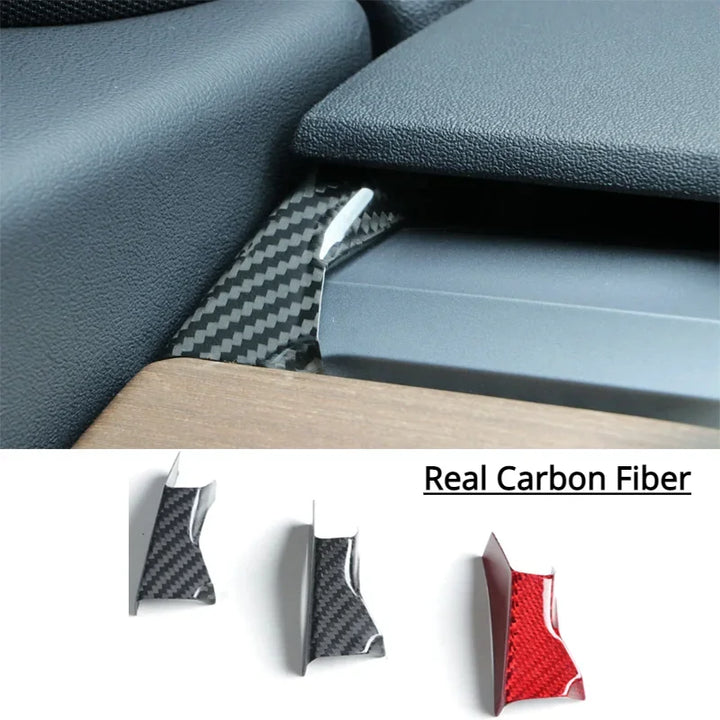 Dashboard Sticker Real Carbon Fiber Edge Trim Creative Dry Carbon Fiber Accessories for Tesla Model 3 Y 2023 is available at Ludicrous EV.