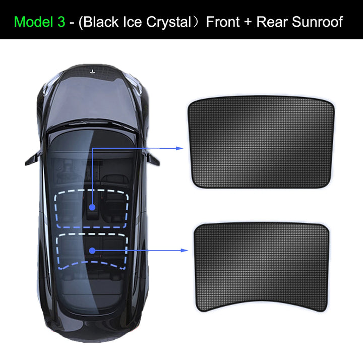 Privacy Sun Shade for Tesla Model 3 Y Custom-Fit Car Side Window Sunshade Blind Shading for Camping Hiking Rest Accessories is available at Ludicrous EV.