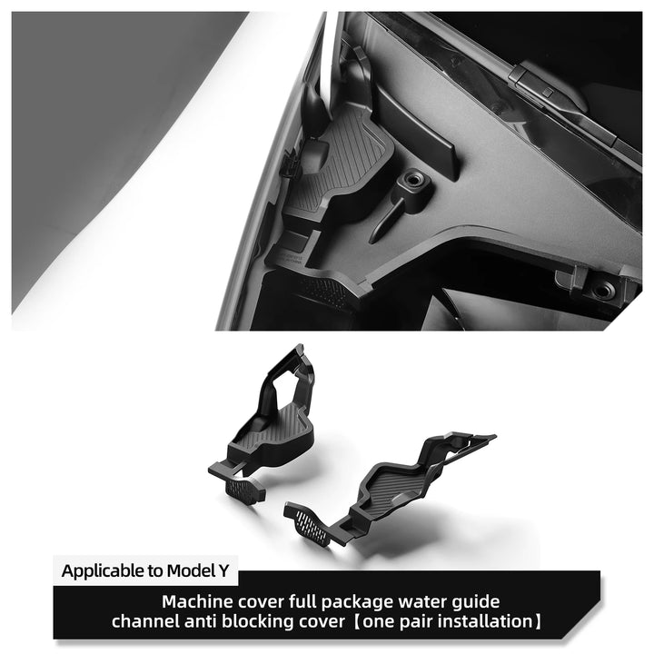 Front Trunk Hood Water Guide Device & Anti-Clogging Net for Tesla Model Y 2024 is available at Ludicrous EV.