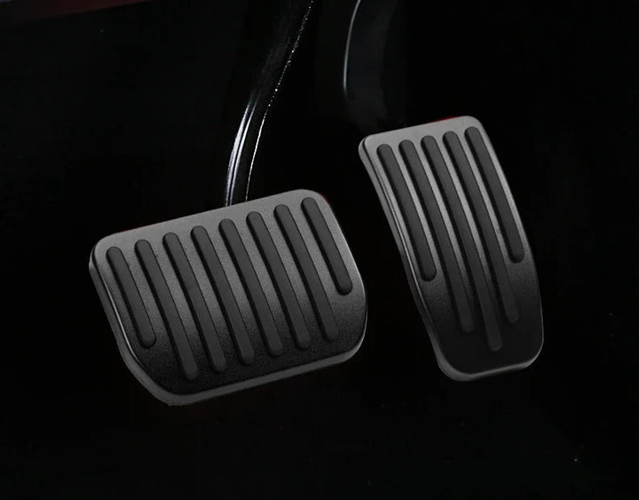 Aluminum Alloy Anti-Skid Pedal Covers for 2021-2024 Tesla Model 3/Y/3+ which is available at Ludicrous EV.