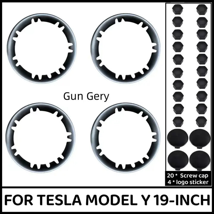4Pcs 19" Wheel Hub Protection Patches for Tesla Model Y 2018-2024 is available at Ludicrous EV.
