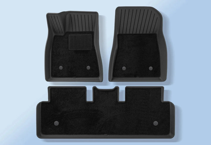 TPE Waterproof Floor Mats & Foot Pad Set For Tesla Model 3 Highland 2024 is available at Ludicrous EV.
