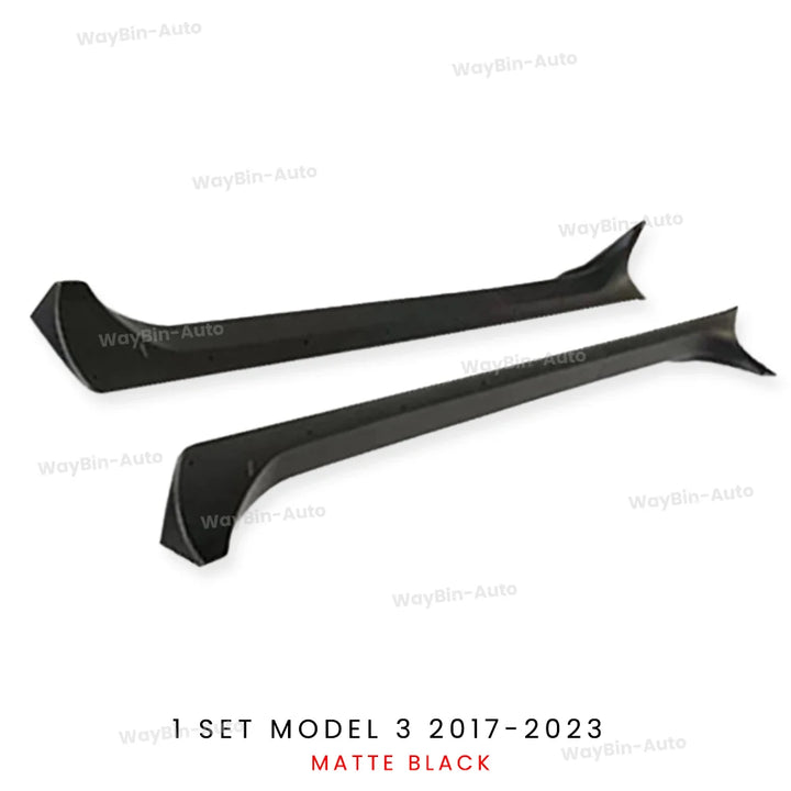 Glossy Carbon Black Side Skirt Body Kit - Aero Side Lip for Tesla Model 3/Model Y 2017-2024 is available at Ludicrous EV.