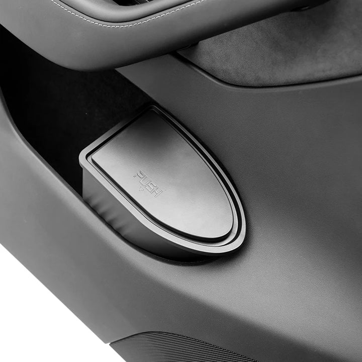 Under-Seat Trash Can for Tesla Model Y 2021-2024 is available at Ludicrous EV.
