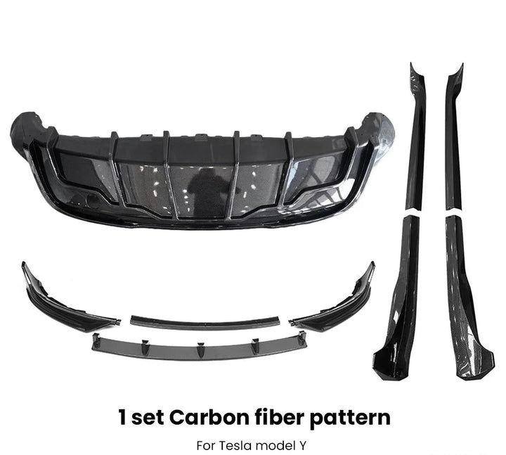 Fast Aero Carbon Fiber Rear Bumper Kit for Tesla Model 3/Y (2017-2023) is available at Ludicrous EV.
