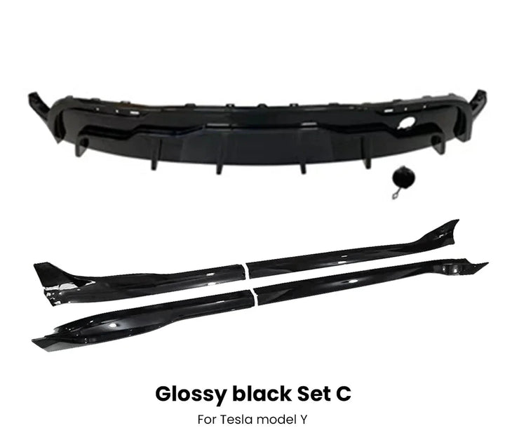 Glossy Black Body Kit for Tesla Model 3/Model Y (2017-2023) is available at Ludicrous EV.