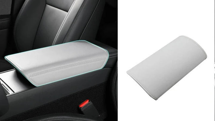 Napa Leather Armrest Cover for Tesla Model 3 Highland is available at Ludicrous EV.
