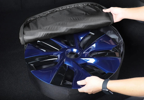 Oxford Cloth Hubcap Storage Bag for Tesla Model 3/Y 2024 is available at Ludicrous EV.
