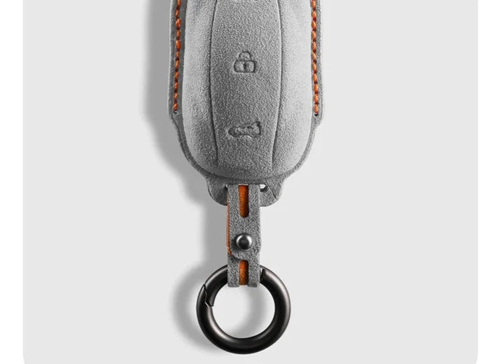 Premium Key Fob Cover for Tesla Model Y & Model 3 Alcantara at Ludicrous EV.
