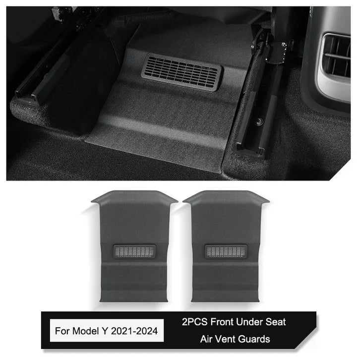 Under-Seat Air Outlet Protective Cover for Tesla Model Y 2021-2024 is available at Ludicrous EV.